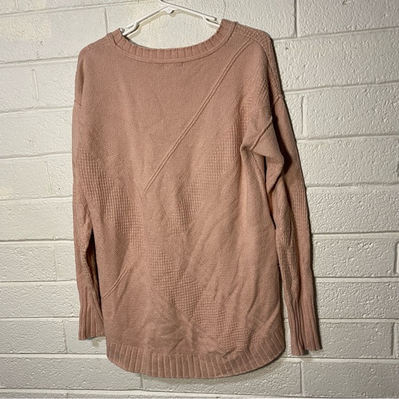 Calvin Klein Pink Textured Knit Sweater Long Oversized Soft Women’s Small - Picture 2 of 7